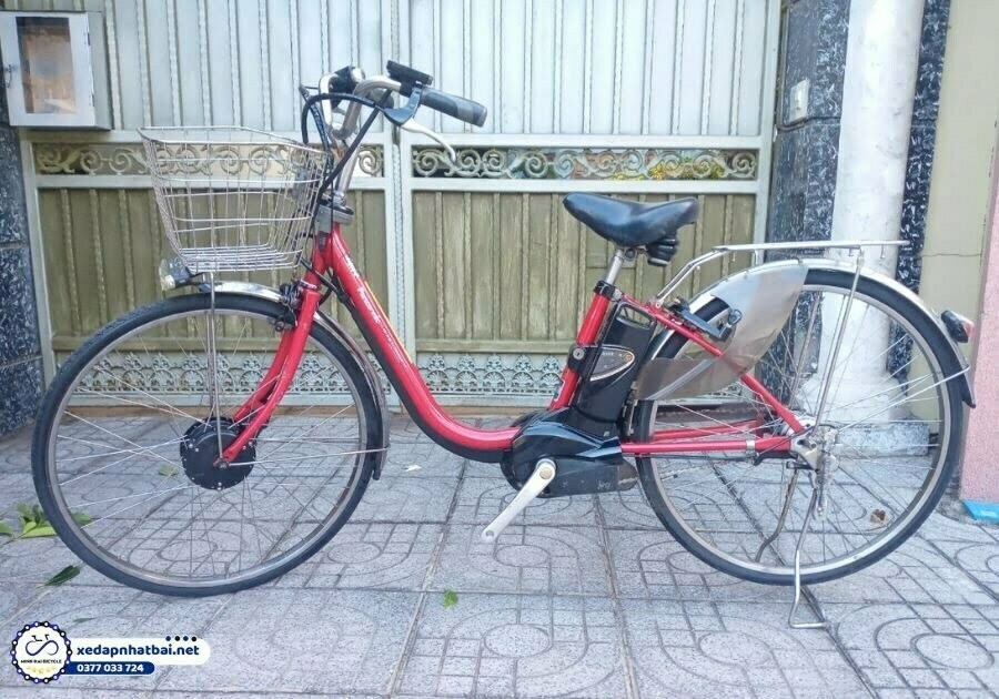 xe đạp trợ lực Panasonic màu đỏ chất lượng tốt, giá rẻ tại Minh Hải Vũng Tàu